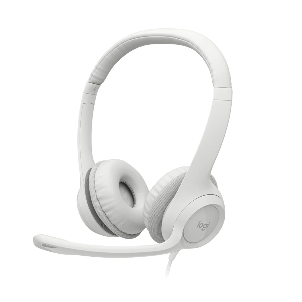 Audífono con Micrófono Logitech H390 USB Noise Cancelling White - 981-001285