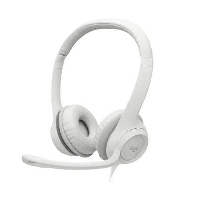 Audífono con Micrófono Logitech H390 USB Noise Cancelling White - 981-001285