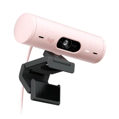 Cámara Logitech BRIO 500 FHD 1080p USB-C Rose - 960-001418