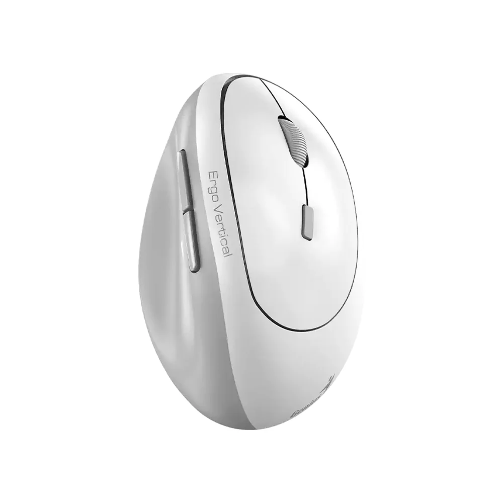 Mouse Genius Ergo 8350S AI Copilot Dual Wireless/BT Vertical 6-BOT Silent White Grey - 31030041401