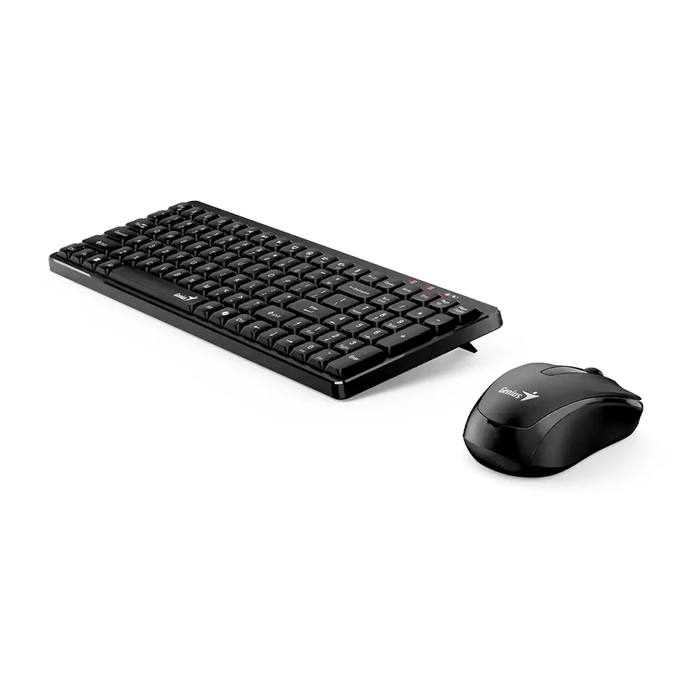 Teclado Genius + Mouse Wireless LuxeMate Q8100 AI Copilot Compact Multimedia SP Black - 31340019401