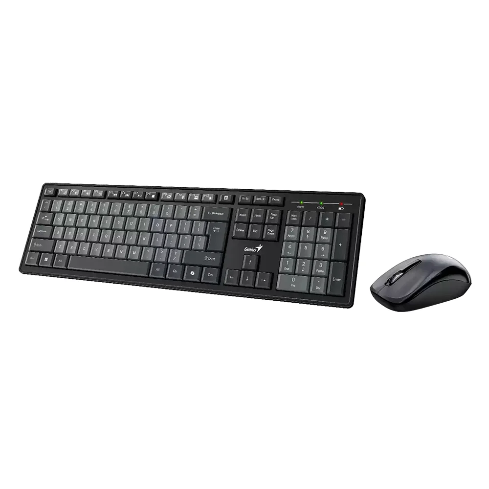 Teclado Genius + Mouse Wireless KM-8200 AI Copilot Multimedia SP Black/Grey - 31340003420