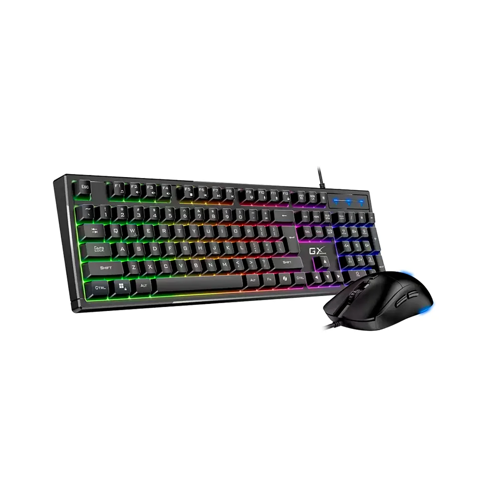 Teclado Genius + Mouse GX Scorpion KM-GX6 AI Copilot Gaming RGB 19 Teclas Anti-ghosting 3200 DPI Black - 31330010401