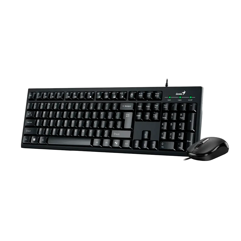 Teclado Genius + Mouse KM-100SE AI Copilot USB SP Black - 31330009401