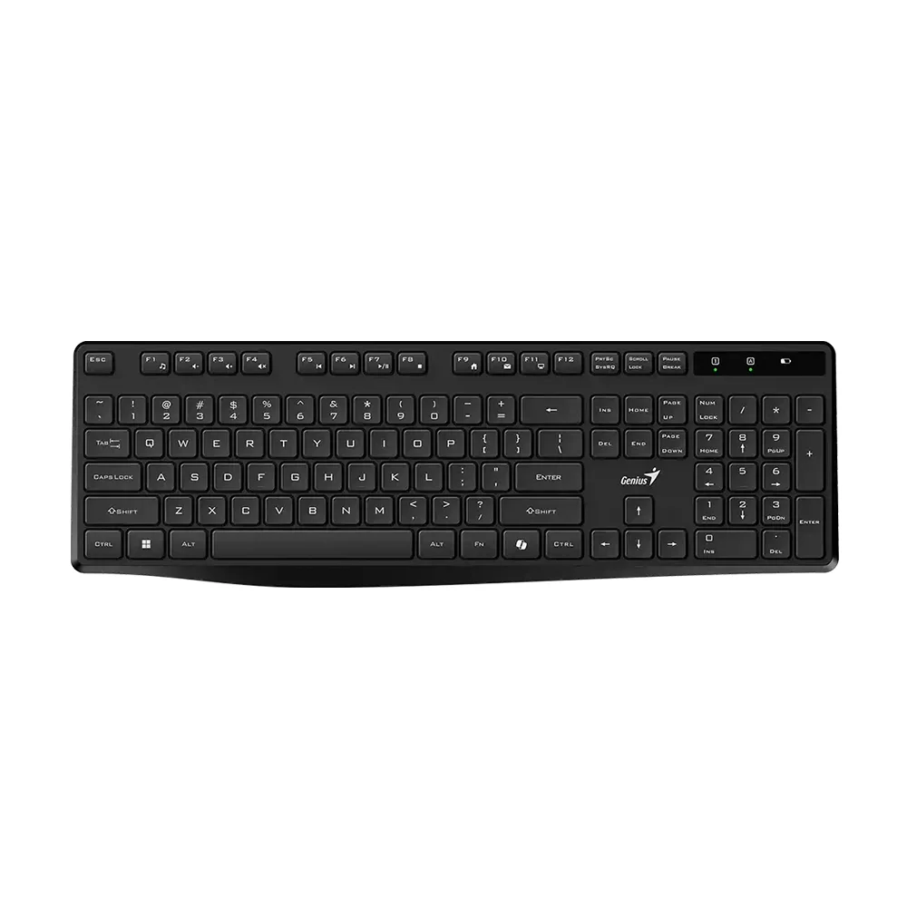 Teclado Genius Wireless KB-7200 AI Copilot Silent Multimedia USB SP Black - 31320002401