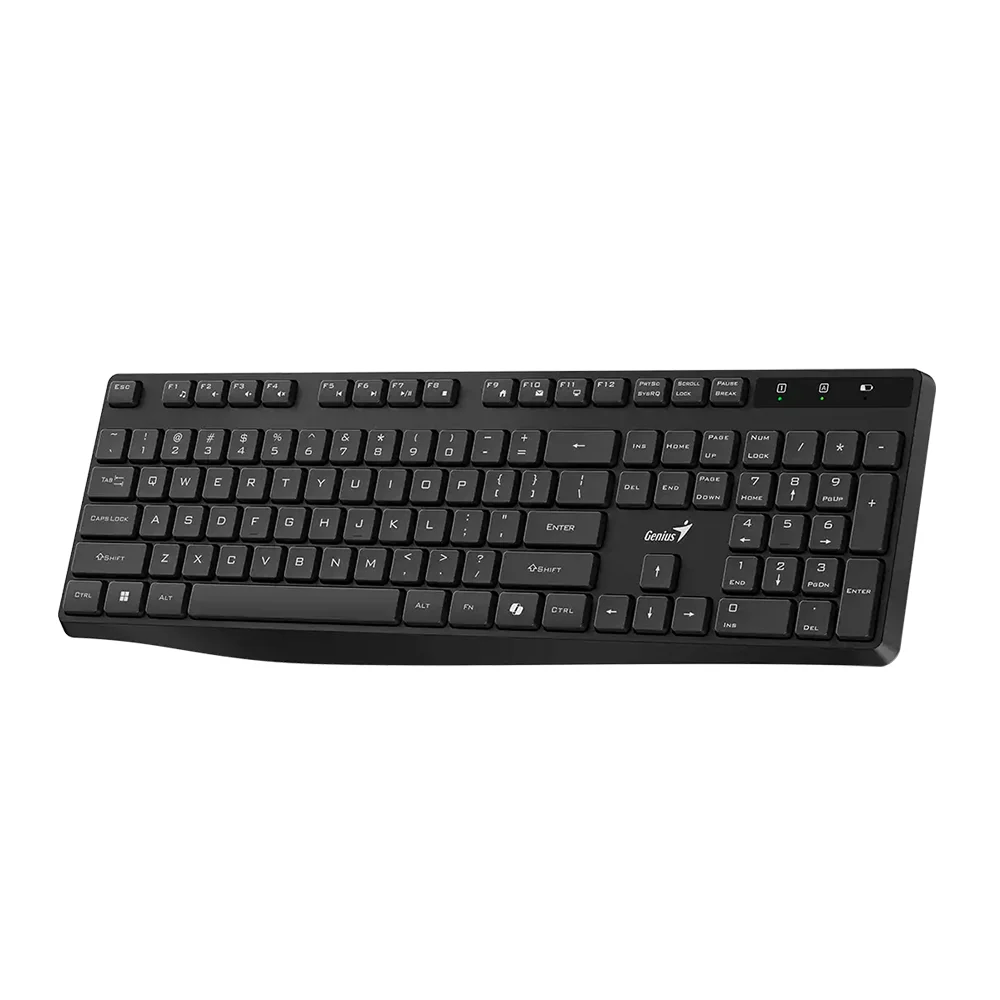 Teclado Genius Wireless KB-7200 AI Copilot Silent Multimedia USB SP Black - 31320002401