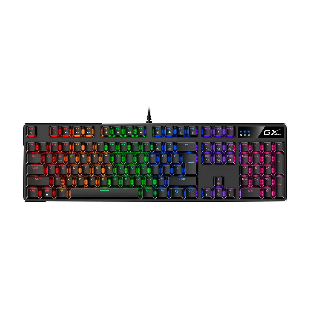 Teclado Genius GX Scorpion K12 Gaming RGB LED Mechanical USB AI Brown Switch Black - 31310057401