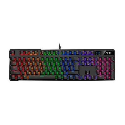 Teclado Genius GX Scorpion K12 Gaming RGB LED Mechanical USB AI Brown Switch Black - 31310057401