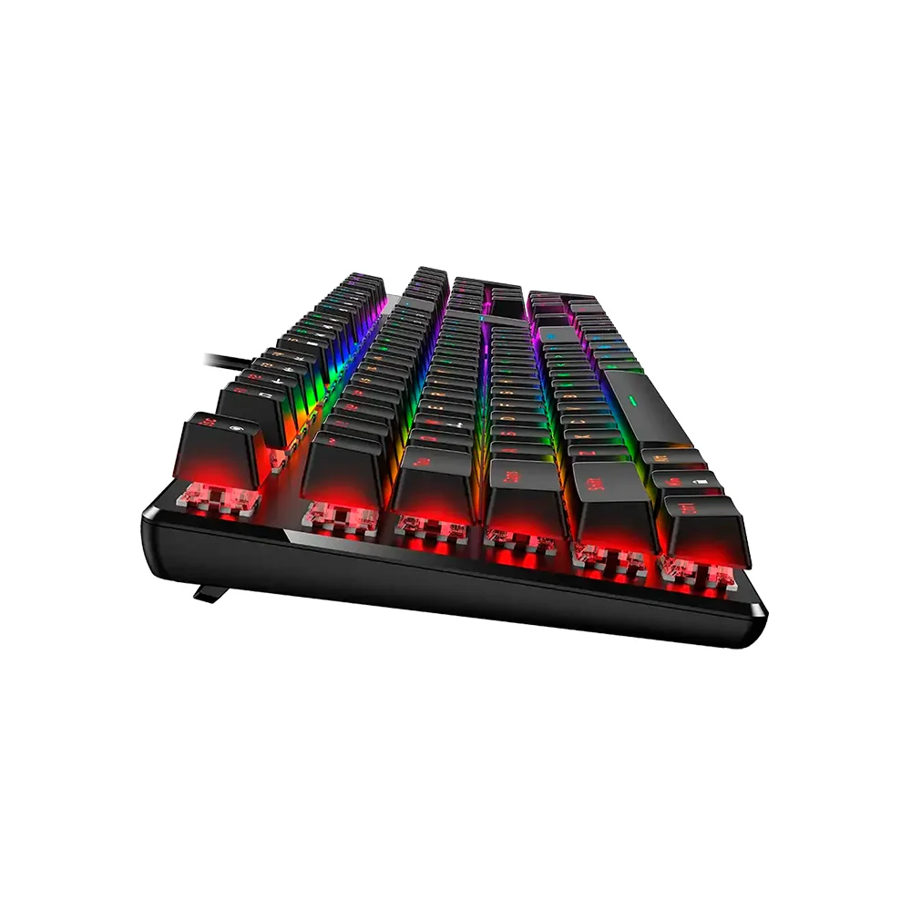 Teclado Genius GX Scorpion K12 Gaming RGB LED Mechanical USB AI Brown Switch Black - 31310057401