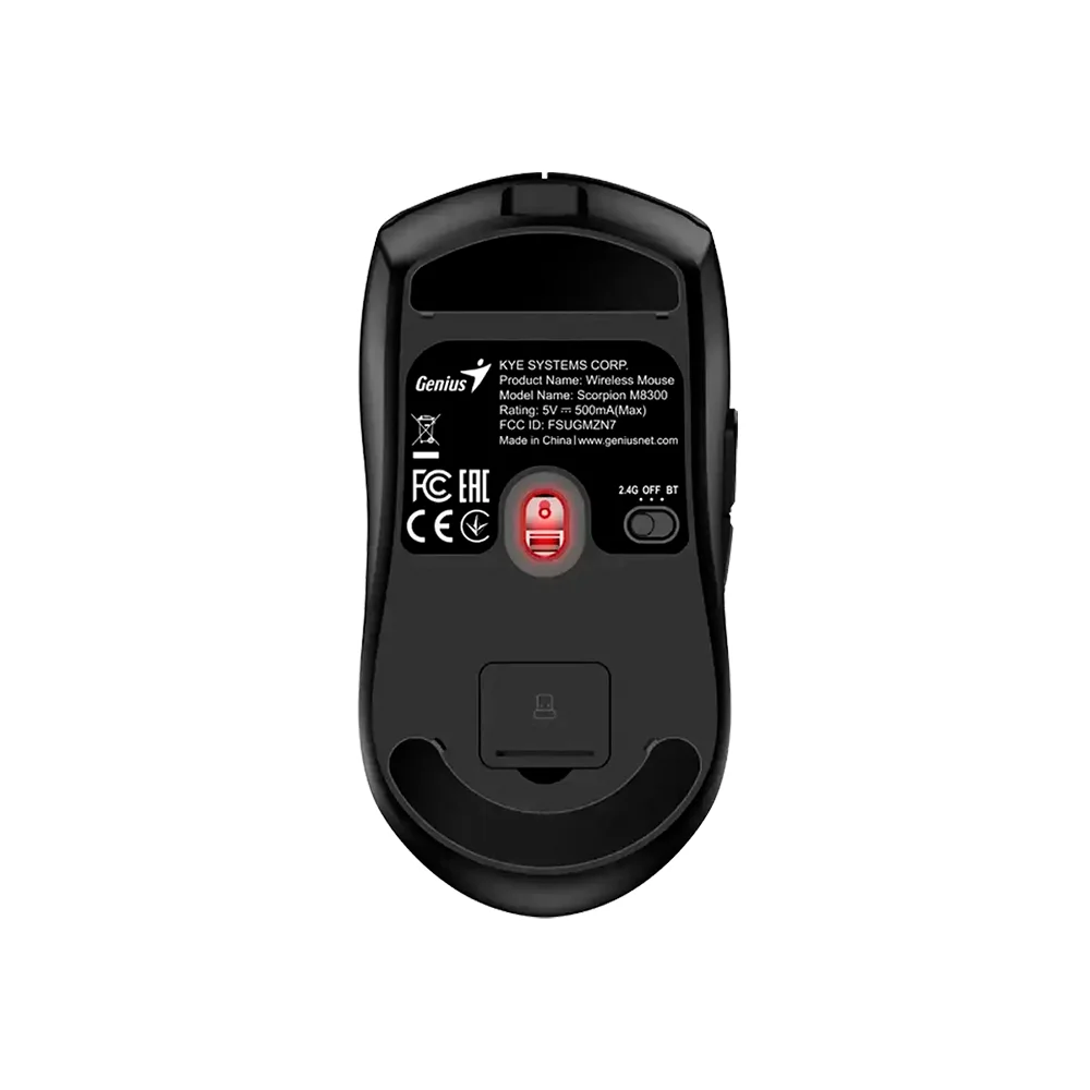 Mouse Genius GX Scorpion M8300 AI Copilot Recargable Wireless/BT 4800 DPI 6 Bot 59g Black - 31060003400