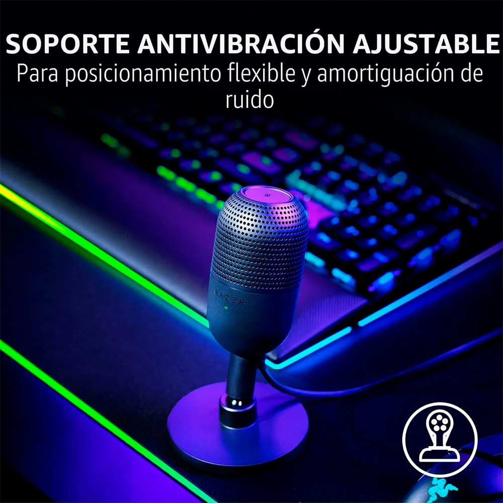 Micrófono Razer Seiren V3 Mini USB Streaming Supercardioide con Sensor Touch Silent Black - RZ19-05050100-R3U1