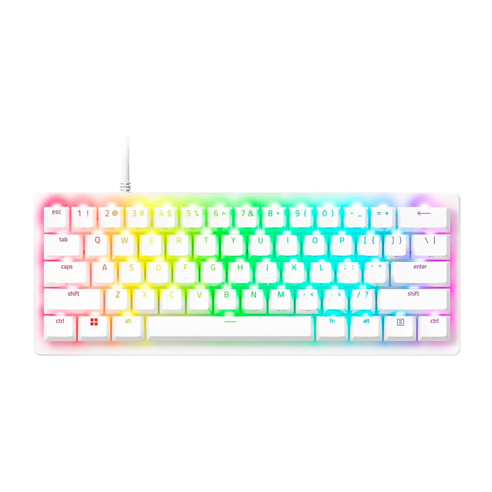 Teclado Razer Huntsman V3 Pro Mini Opto Mechanical Switch Analogo US Chroma White - RZ03-04991800-R3U1