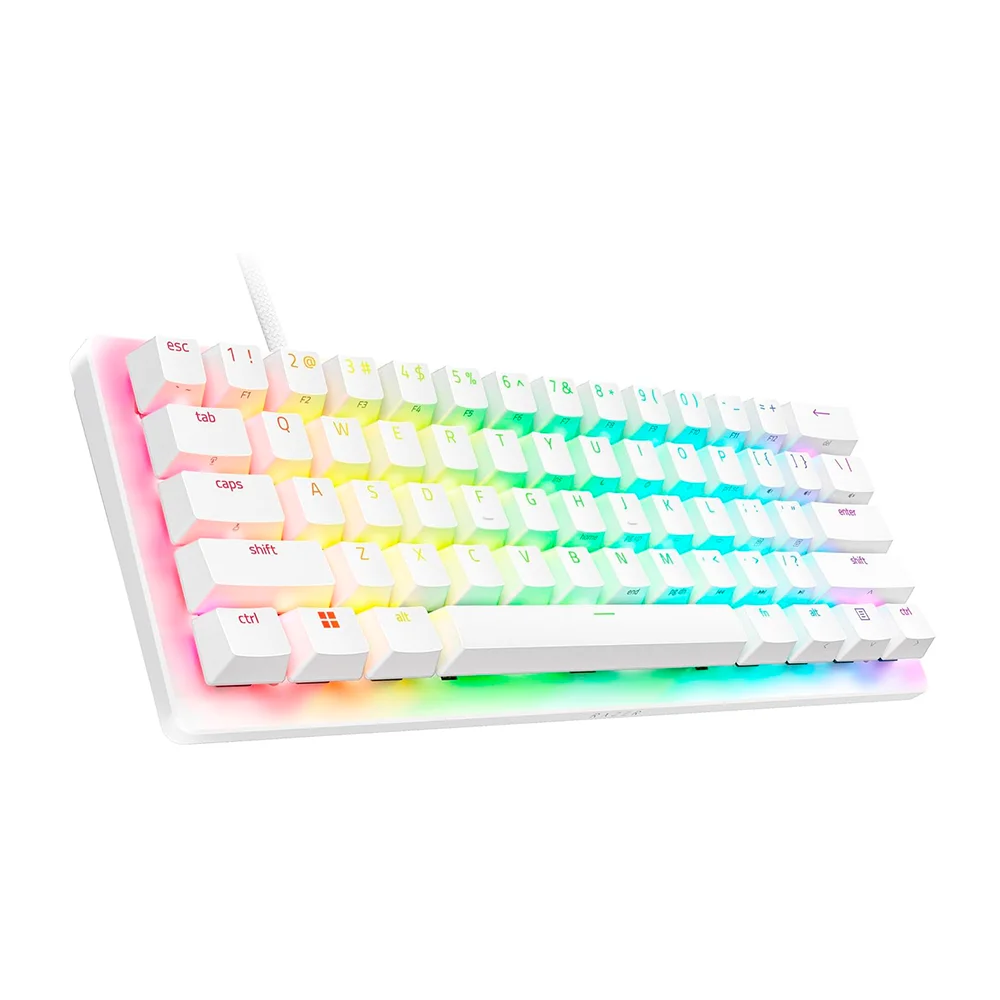 Teclado Razer Huntsman V3 Pro Mini Opto Mechanical Switch Analogo US Chroma White - RZ03-04991800-R3U1