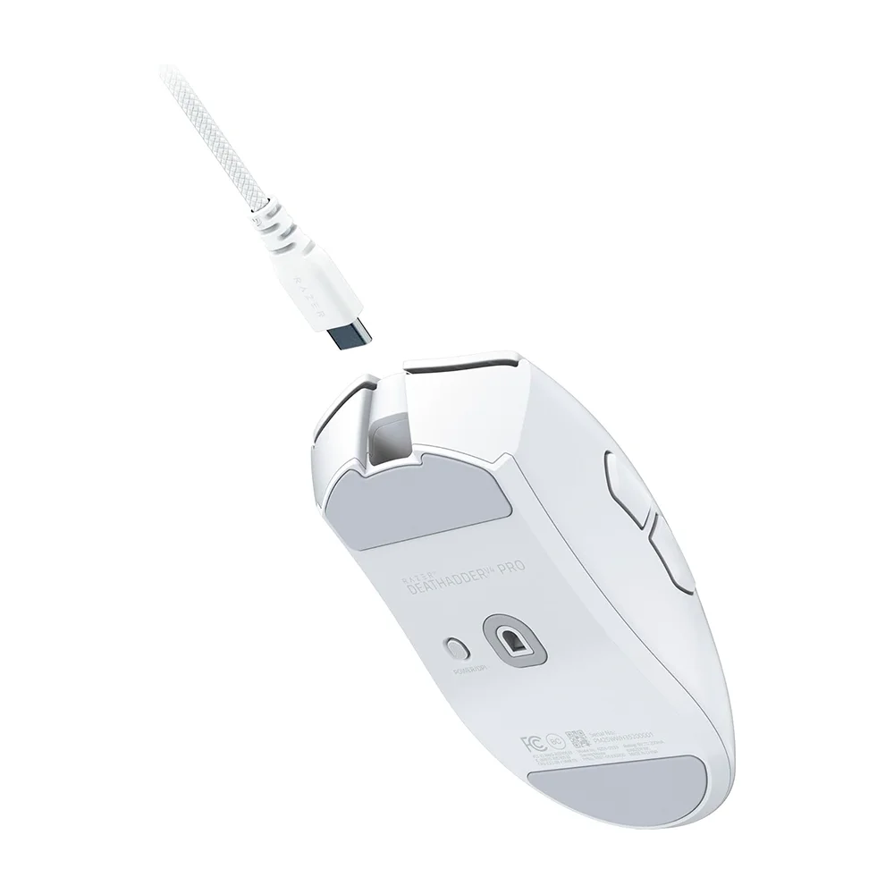 Mouse Razer DeathAdder V4 Pro 45K DPI 150H Wireless Hyperpolling 8,000HZ Switch Óptico 100M White - RZ01-05330200-R3U1