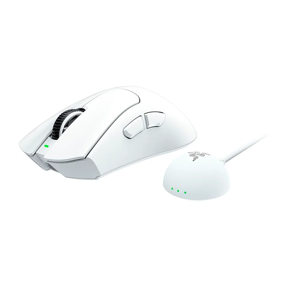 Mouse Razer DeathAdder V4 Pro 45K DPI 150H Wireless Hyperpolling 8,000HZ Switch Óptico 100M White - RZ01-05330200-R3U1