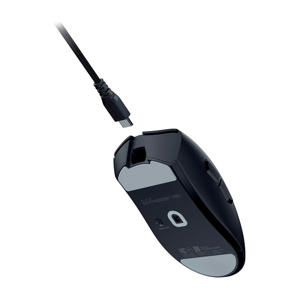 Mouse Razer DeathAdder V4 Pro 45K DPI 150H Wireless Hyperpolling 8,000HZ Switch Óptico 100M Black - RZ01-05330100-R3U1