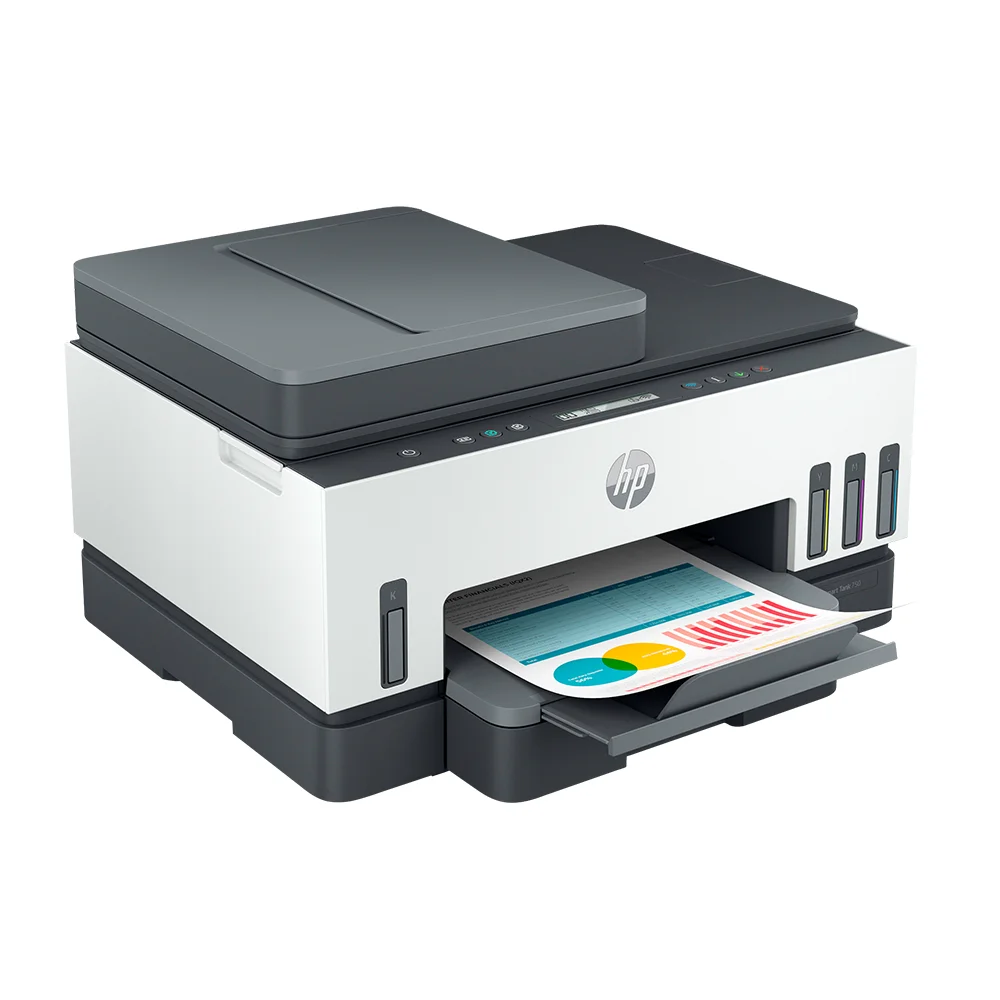 Impresora Multifuncional HP Smart Tank 750 (6UU47A) | Tinta Continua Color A4 | 15 ppm | Dúplex automático | Wi-Fi, Ethernet, USB