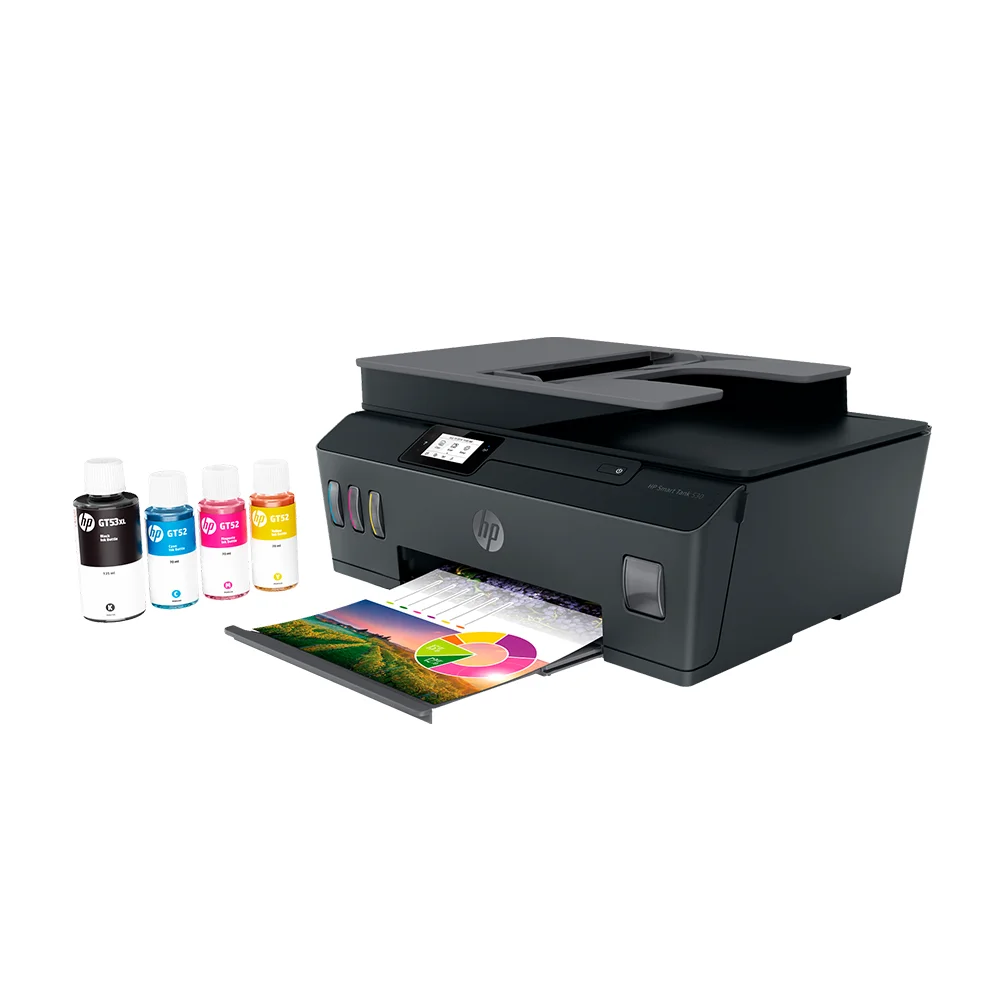 Impresora Multifuncional HP Smart Tank 530 inalámbrica (4SB24A) | Tinta Continua Color A4 | 11 ppm | Dúplex manual | Wi-Fi, USB