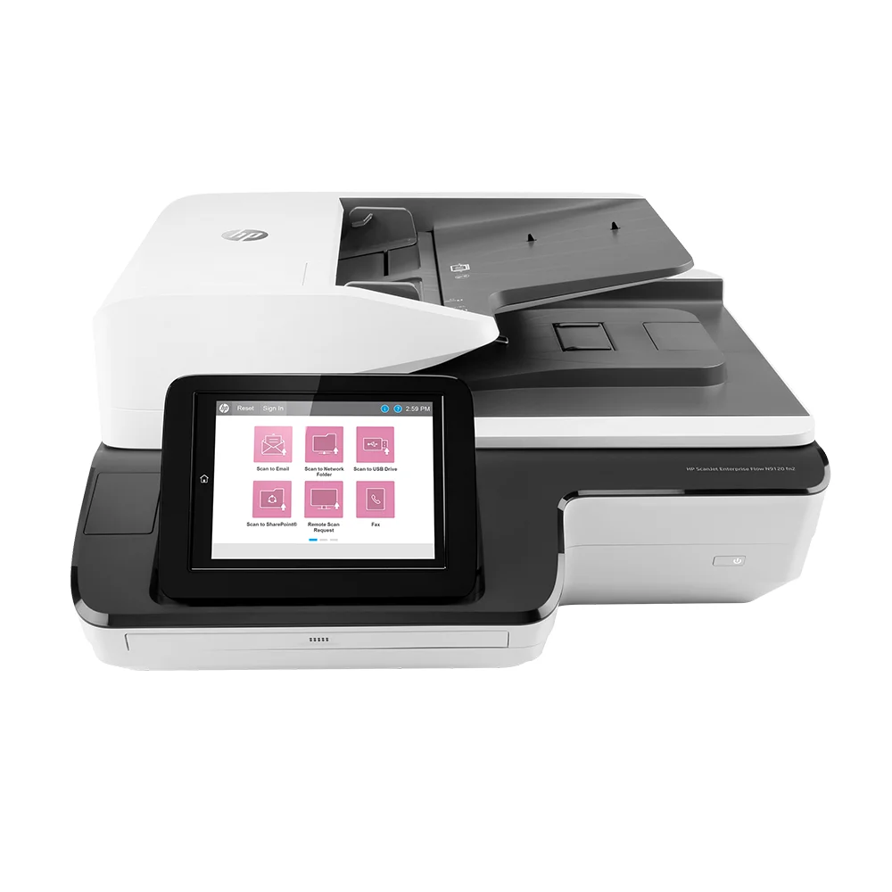 Escáner HP ScanJet Enterprise Flow N9120 fn2 (L2763A) | Escáner Dúplex Color A3 con Red | 120 ppm / 240 ipm | ADF 200 hojas | 600 x 600 ppi