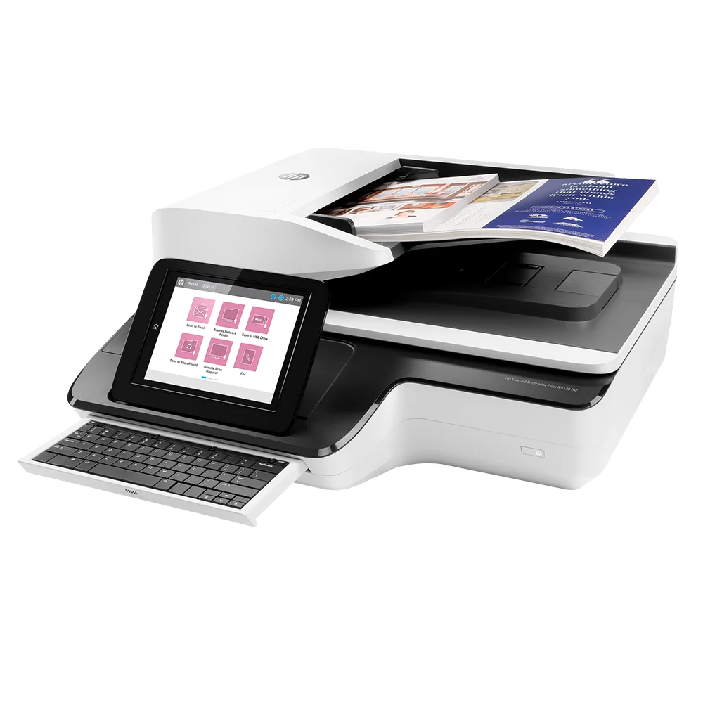Escáner HP ScanJet Enterprise Flow N9120 fn2 (L2763A) | Escáner Dúplex Color A3 con Red | 120 ppm / 240 ipm | ADF 200 hojas | 600 x 600 ppi