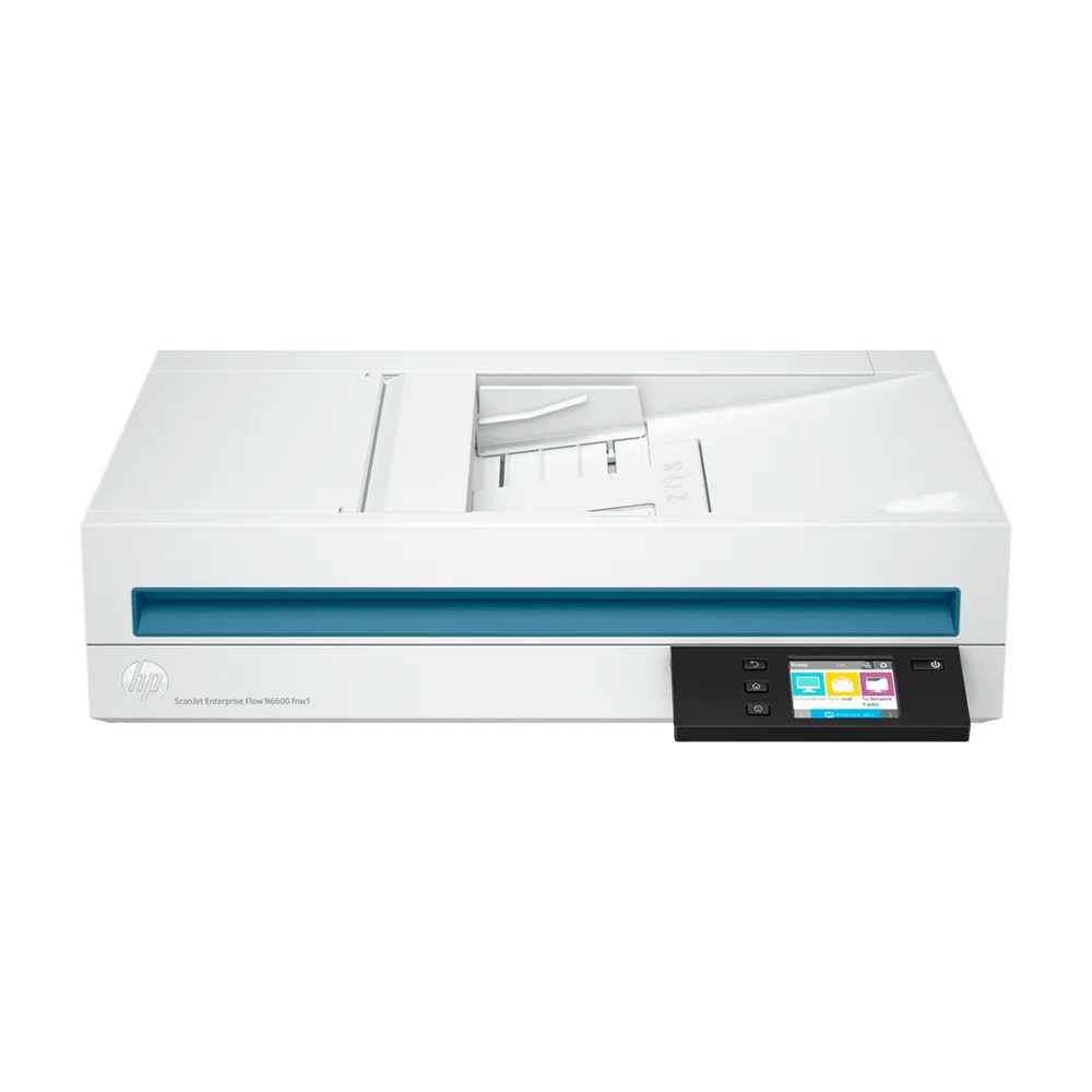 Escáner HP ScanJet Enterprise Flow N6600 fnw1 (20G08A) | Escáner Dúplex Color A4 con Red | 50 ppm / 100 ipm | ADF 100 hojas | 1200 x 1200 dpi