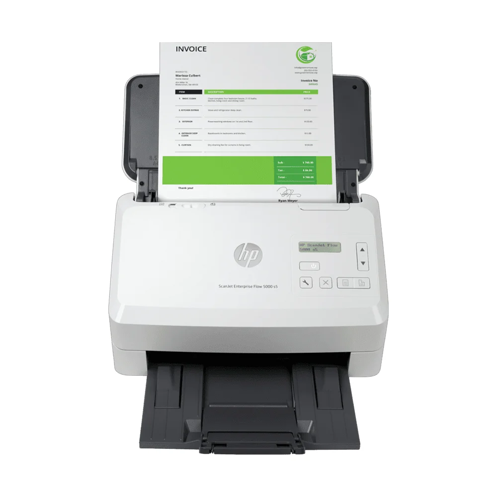 Escáner HP ScanJet Enterprise Flow 5000 s5 (6FW09A) | Escáner Dúplex Color A4 Empresarial | 65 ppm / 130 ipm | ADF 80 hojas | 600 x 600 dpi