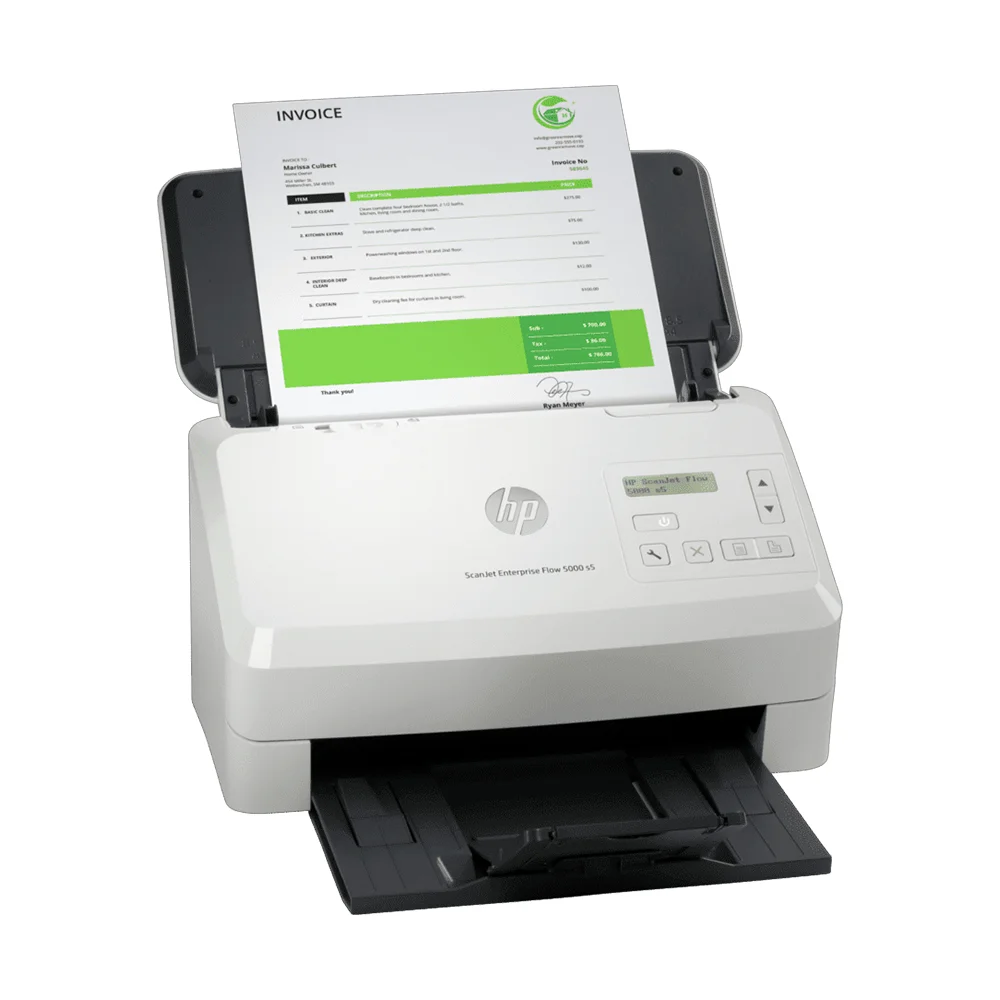 Escáner HP ScanJet Enterprise Flow 5000 s5 (6FW09A) | Escáner Dúplex Color A4 Empresarial | 65 ppm / 130 ipm | ADF 80 hojas | 600 x 600 dpi