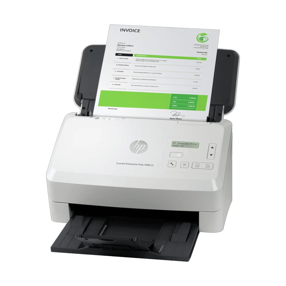 Escáner HP ScanJet Enterprise Flow 5000 s5 (6FW09A) | Escáner Dúplex Color A4 Empresarial | 65 ppm / 130 ipm | ADF 80 hojas | 600 x 600 dpi