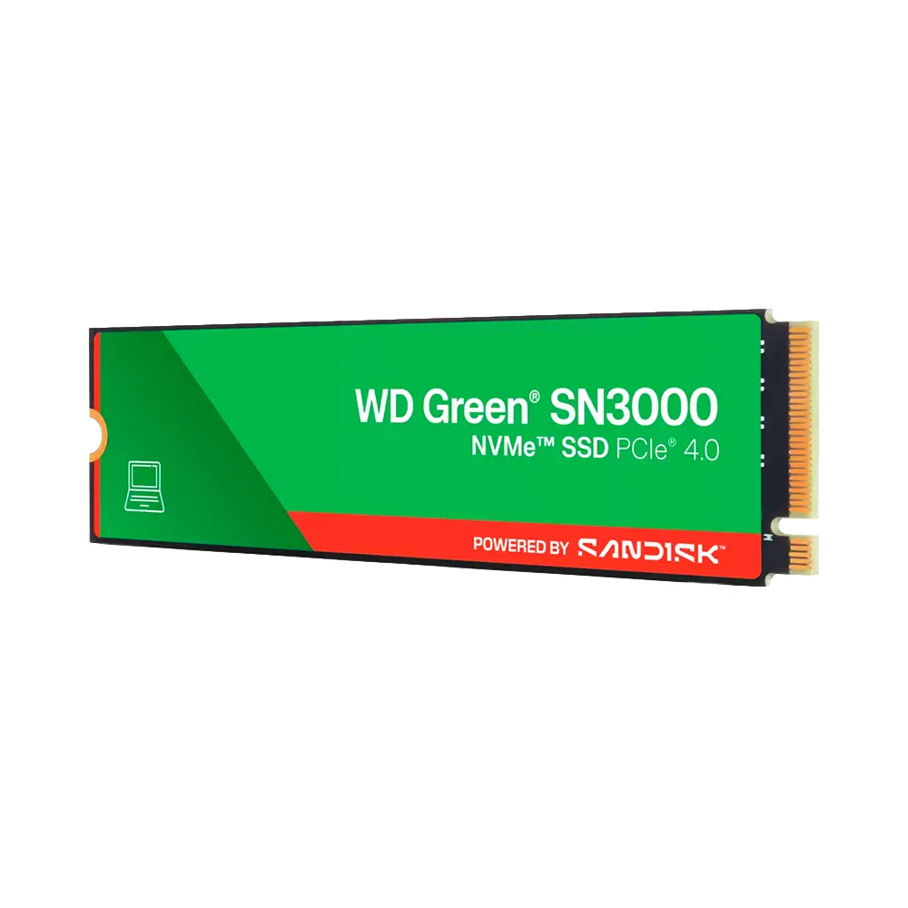 SSD Western Digital Green SN3000 NVMe | 500GB | M.2 2280 | PCIe 4.0x4 NVMe - WDS500G4G0E