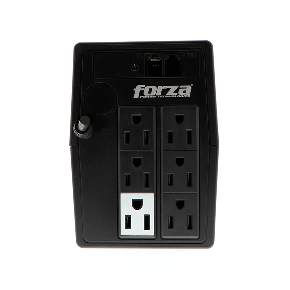 UPS interactiva Forza NT-752U | UPS interactiva 750VA/375W, 6 salidas, RJ45, torre comp-220V