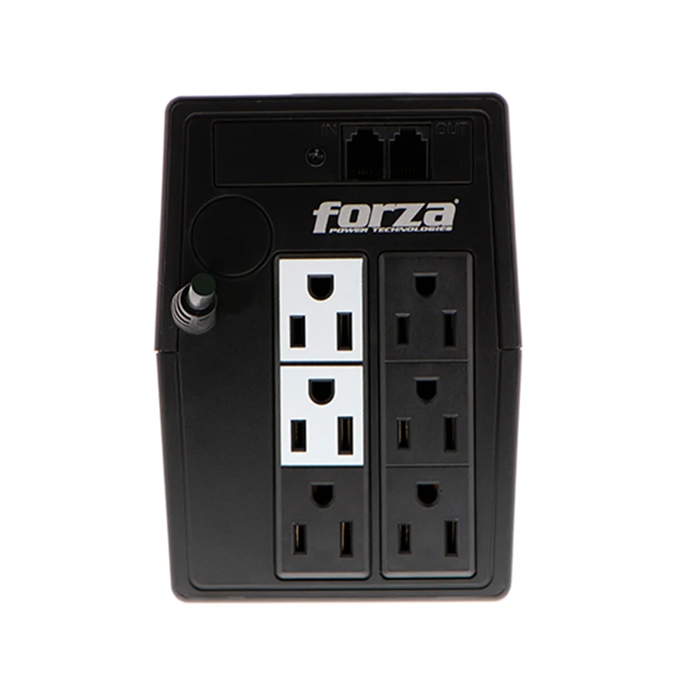 UPS interactiva Forza NT-512U | UPS interactiva 500VA/250W, 6 salidas, inver, torre comp-220V