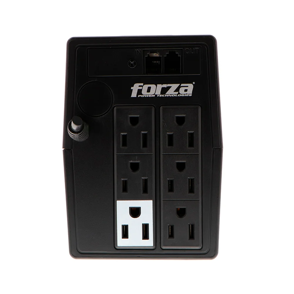 UPS interactiva Forza NT-1012U | UPS interactiva 1000VA/500W, 6 salidas, RJ11, torre comp-220V