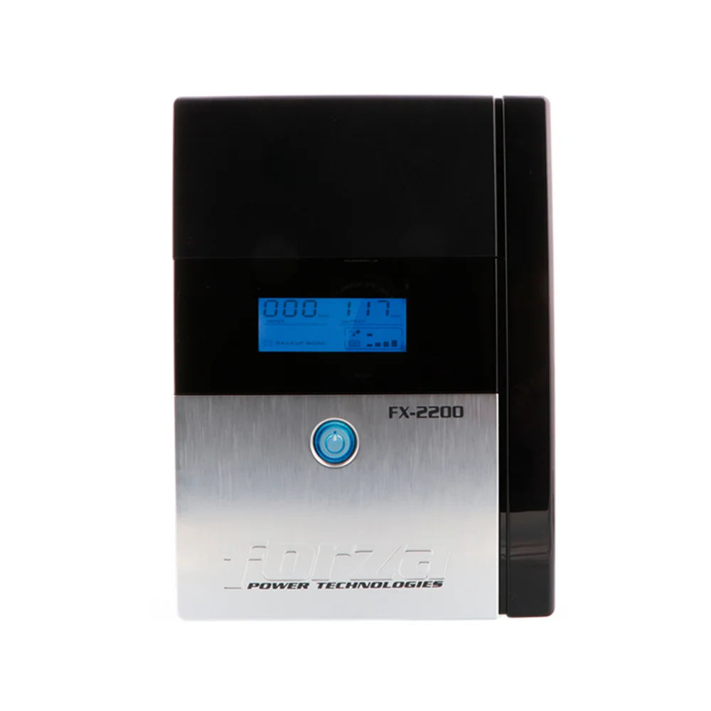UPS interactiva Forza FX-2200LCD-U | UPS interactiva 2200VA/1200W, 8 salidas, giga & coax, torre-220V
