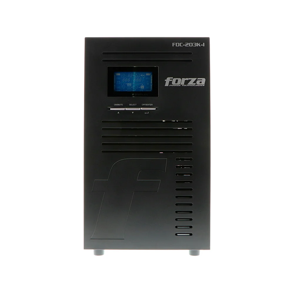 Forza FDC-203K-I | UPS en línea, 3000VA/3000W, 9 salidas IEC, LCD, torre-220V