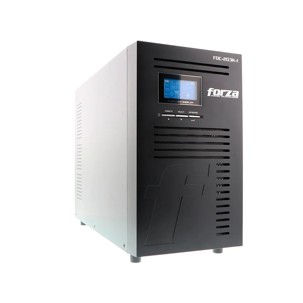 Forza FDC-203K-I | UPS en línea, 3000VA/3000W, 9 salidas IEC, LCD, torre-220V
