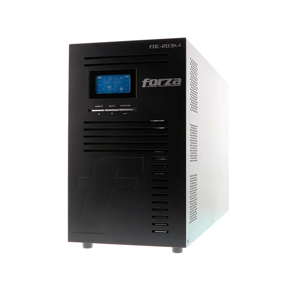 Forza FDC-203K-I | UPS en línea, 3000VA/3000W, 9 salidas IEC, LCD, torre-220V