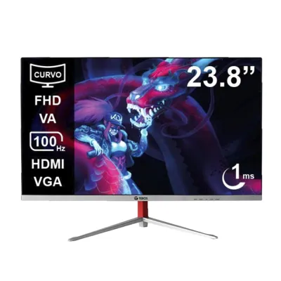 Monitor Teros (TE-2402S) | 23.8" FHD (1920×1080) VA Curvo | 100 Hz | HDMI + DP
