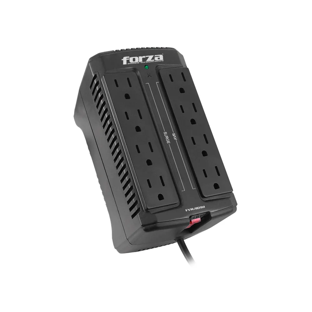 Regulador de voltaje Forza FVR-902 | Regulador automático de voltaje 900VA/450W, 8 NEMA universales-220V