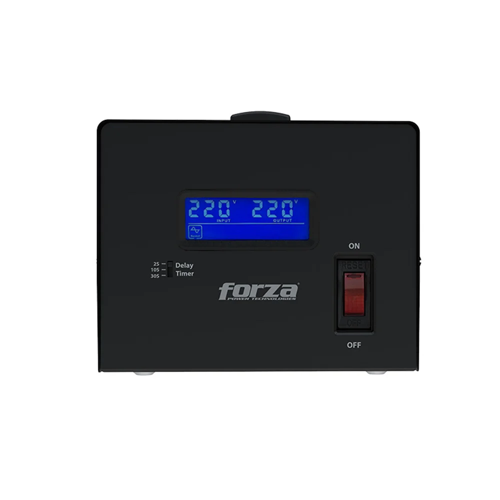 Regulador de voltaje Forza FVR-6002 | Regulador Automático de Voltaje 6000VA/3000W, 3 NEMA Universal