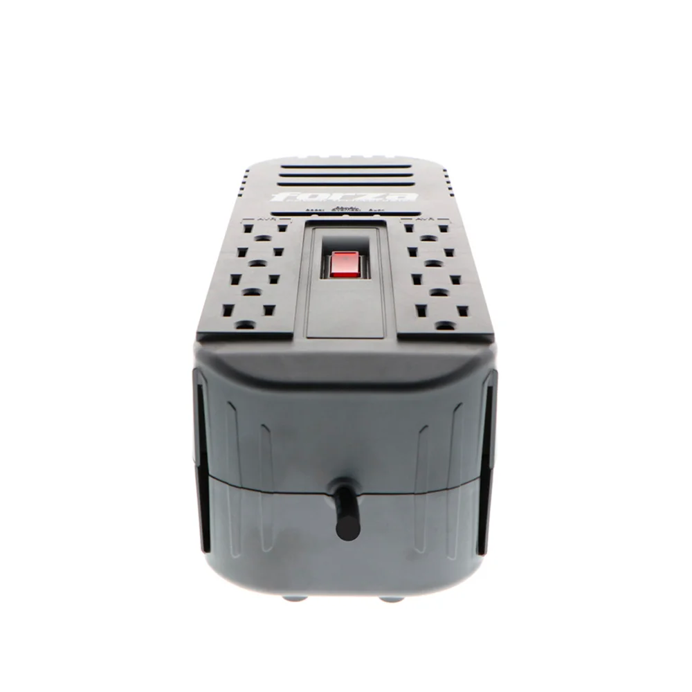 Regulador de voltaje Forza FVR-2202 | Regulador automático de voltaje 2200VA/1100W, 8 salidas, RJ11-220V