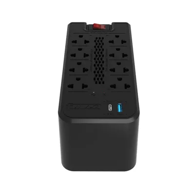 Regulador de voltaje Forza FVR-1222USB | Regulador automático de voltaje 1200VA/600W, 8 salidas, 2 USB-220V