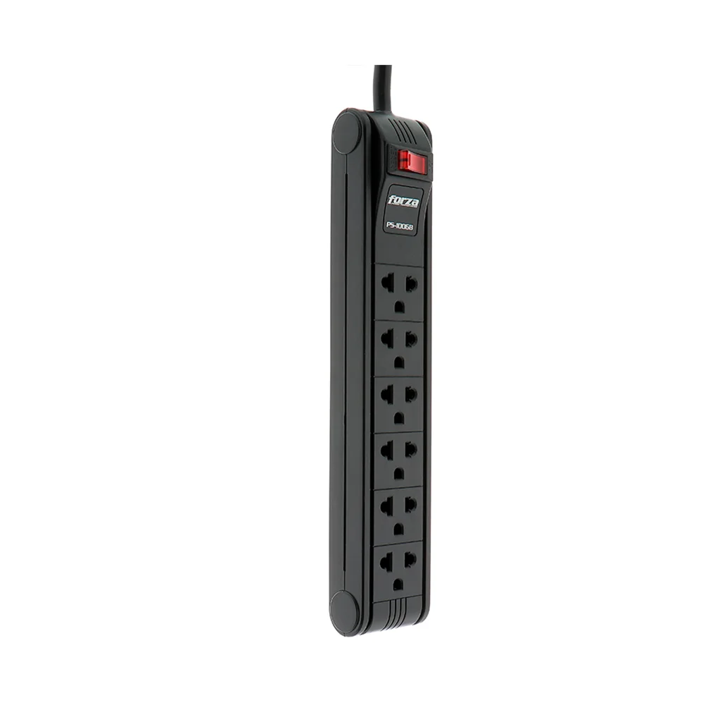 Forza PS-1006B | Regleta 1680W, 6 NEMA universales, disyuntor reposición-120V/240V