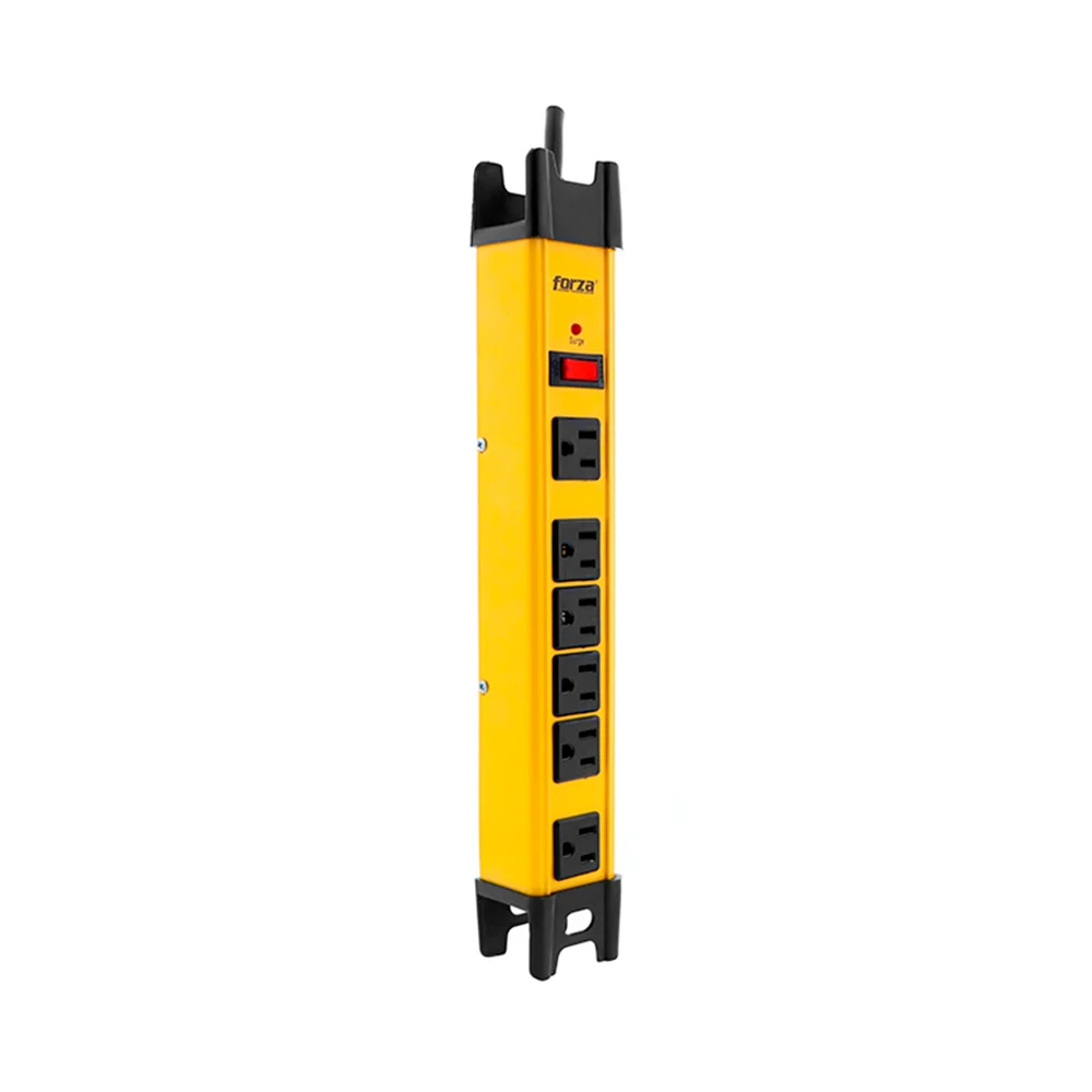 Forza FSP-806 | Protector de sobretensión 1200J/2200W, 6 salidas, metálico-120V/240V