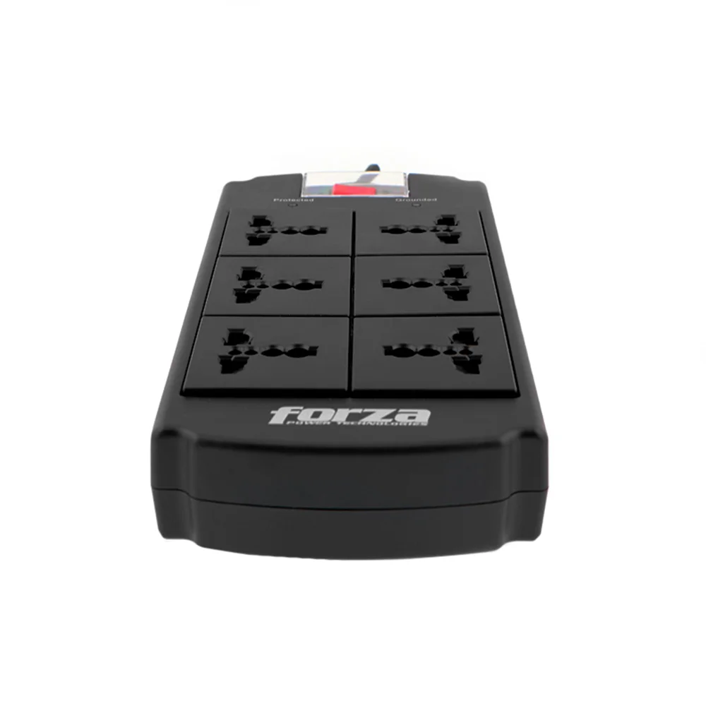 Protector de sobretensión Forza FSP-06MN | Protector tensión 1080J/ 1800W, 5 salidas universales -120V/240V
