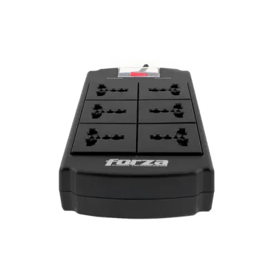 Protector de sobretensión Forza FSP-06MN | Protector tensión 1080J/ 1800W, 5 salidas universales -120V/240V