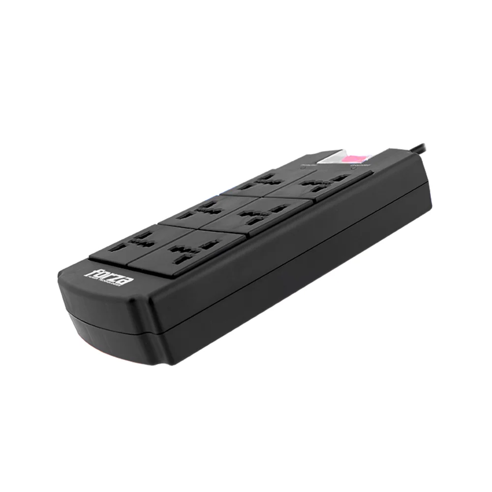 Protector de sobretensión Forza FSP-06MN | Protector tensión 1080J/ 1800W, 5 salidas universales -120V/240V