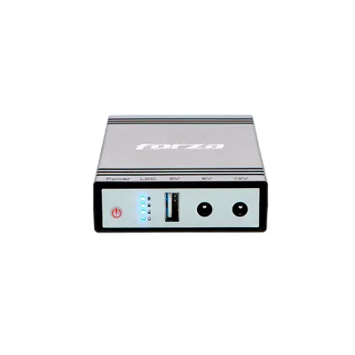 Mini UPS Forza DC-140USB | UPS y cargador portátil de 24W, puerto USB, salidas de 5/9/12VCC