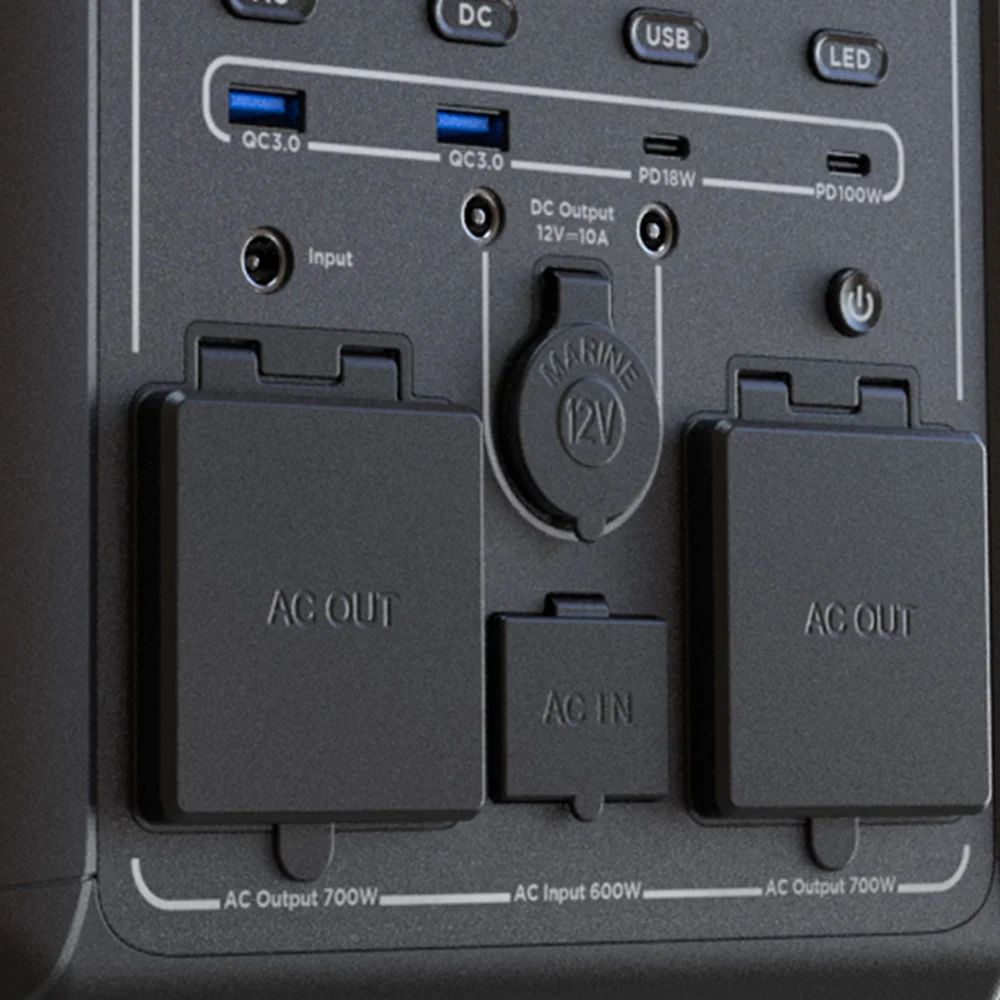 Forza FPP-T702 | Central eléctrica portátil 700W Tomas 2CA/8CC 3.75V LiMnFePO4 - 220V