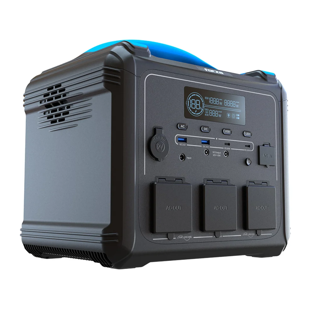Forza FPP-T1202 | Central eléctrica portátil 1200W Tomas 3CA/8CC 3.75V LiMnFePO4 - 220V