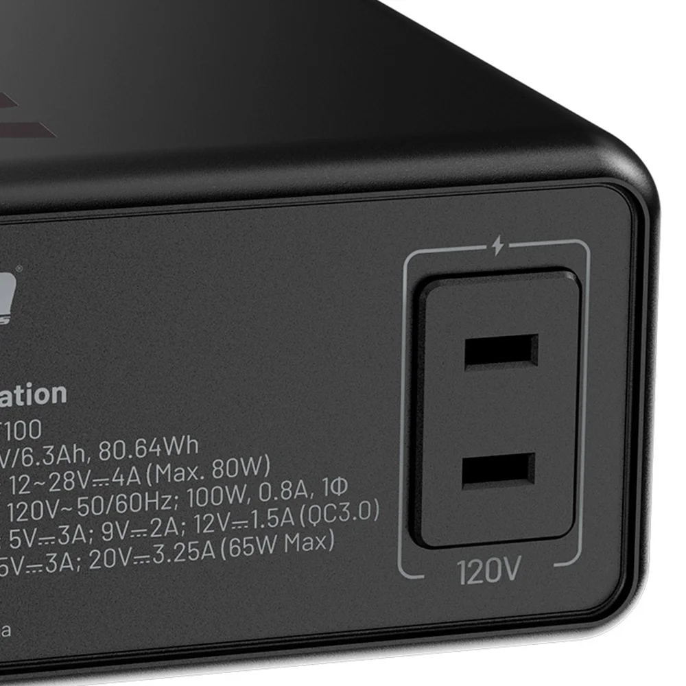 Forza FPP-T100 | Central Eléctrica Portátil 100W, 5/9/12VCC, USB-A + USB-C, 1 CA, LiFePO4 - 110V